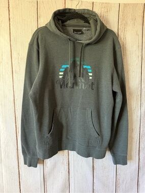 Marmot Mountain Graphic Hoodie Size L Dark Gray Cotton
Blend
